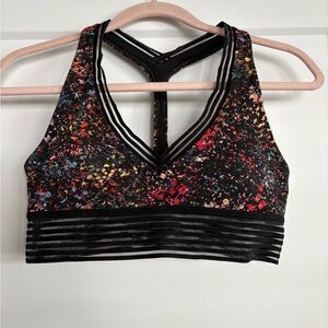 Lululemon Athletica Black Multicolor Sports Bra
